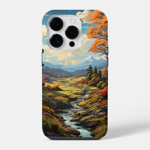A Painting of Forest Landscape iPhone 14 Pro Case