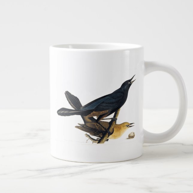 A Pair of Boat-Tailed Grackles Large Coffee Mug (Right)