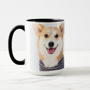 A Pair Of Corgis Sitting On A Bench Mug