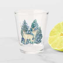 A Pair Of Deer In The Winter Forest