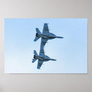 A pair of F-18 Superhornets Poster
