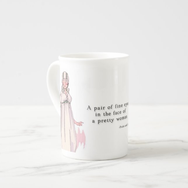 A pair of fine eyes - Pride & Prejudice Bone China Mug (Front Left)