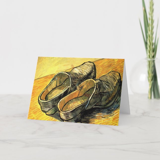 A Pair of Leather Clogs by Vincent van Gogh Card (Front)