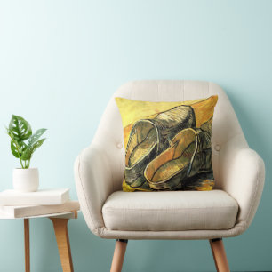 A Pair of Leather Clogs by Vincent van Gogh Cushion