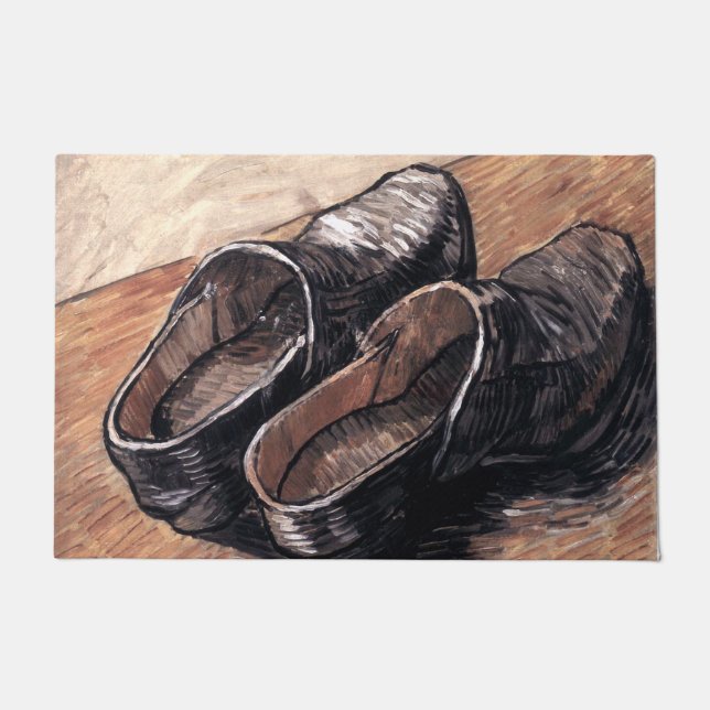 A Pair of Leather Clogs - Van Gogh Floor Mat (Front)