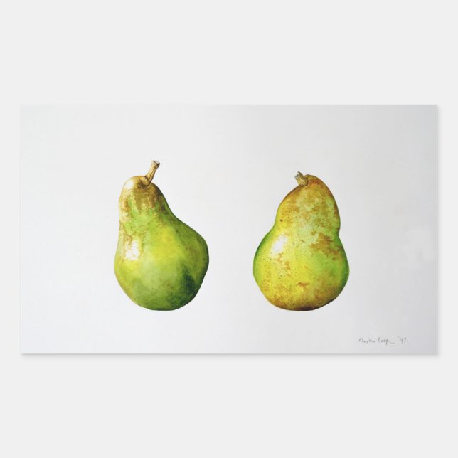 A Pair of Pears 1997 Rectangular Sticker (Front)