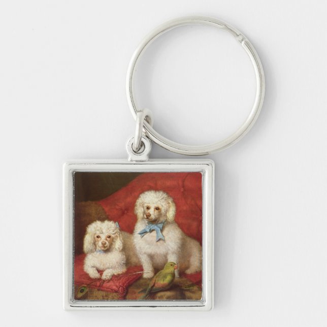 A Pair of Poodles Key Ring (Front)