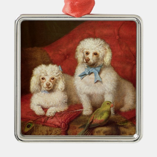 A Pair of Poodles Metal Ornament (Front)