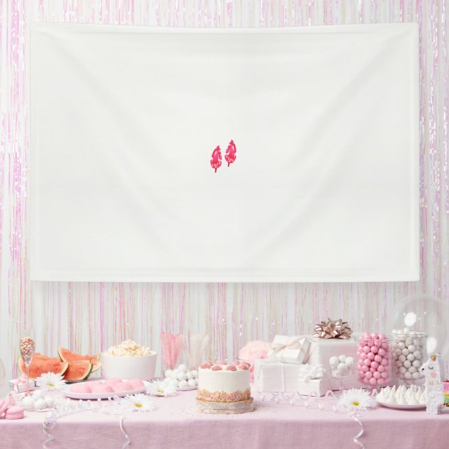 a pair of red leaves on a black background banner (Party)