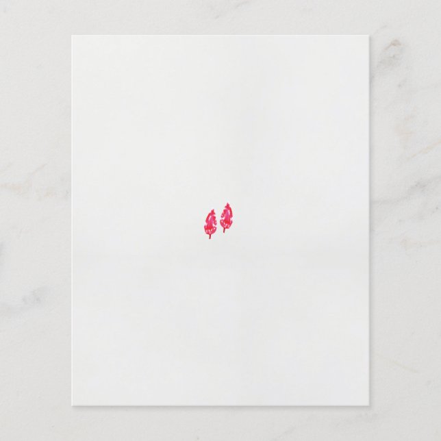 a pair of red leaves on a black background flyer (Front)
