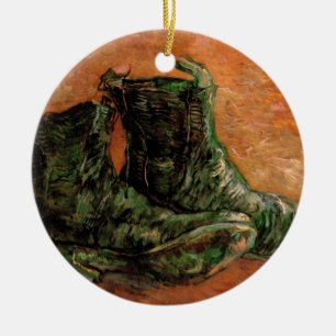 A Pair of Shoes by Vincent van Gogh Ceramic Ornament