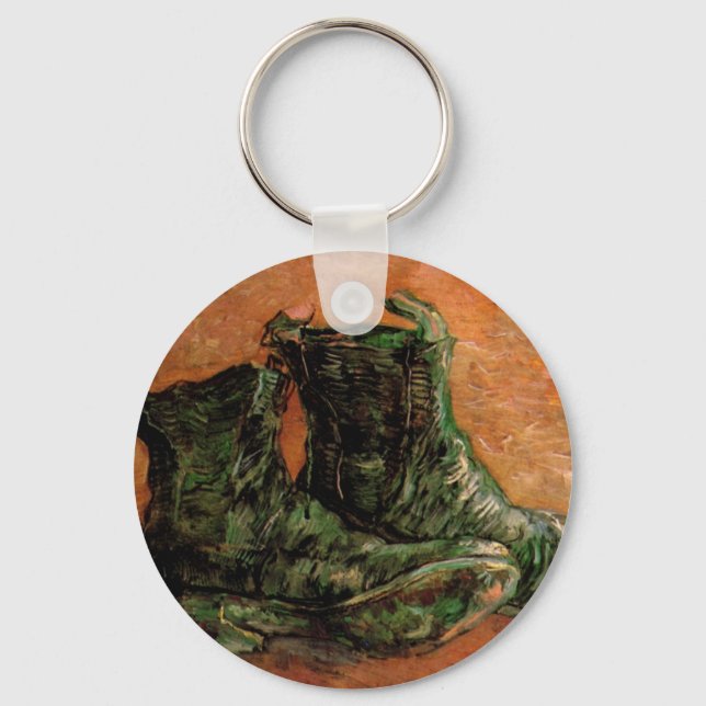 A Pair of Shoes by Vincent van Gogh Key Ring (Front)