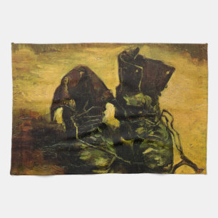 A Pair of Shoes by Vincent van Gogh Tea Towel