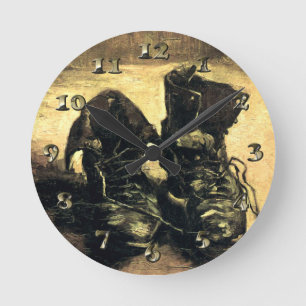 A Pair of Shoes - Van Gogh Round Clock