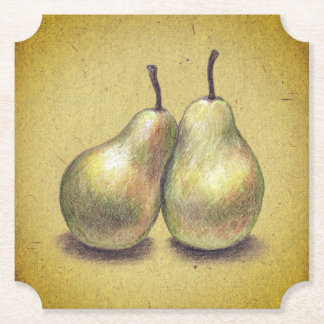 A Pair of the Perfect Pears Paper Coasters