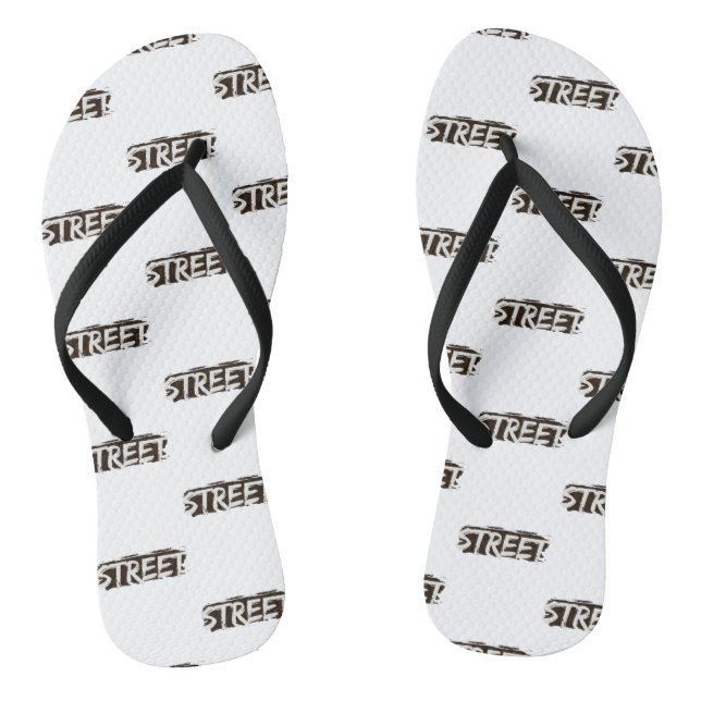 A pair of white Slipers Thongs (Footbed)