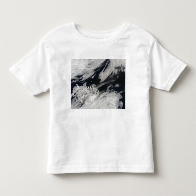 A pale grey ash plume blows from the summit toddler T-Shirt (Front)