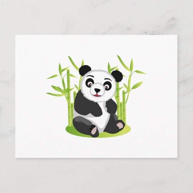 A Panda and his Bamboo Postcard (Front)