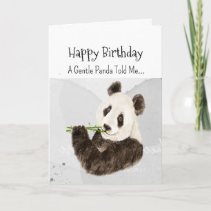 A Panda Bear Personality Birthday Fun Animal Card