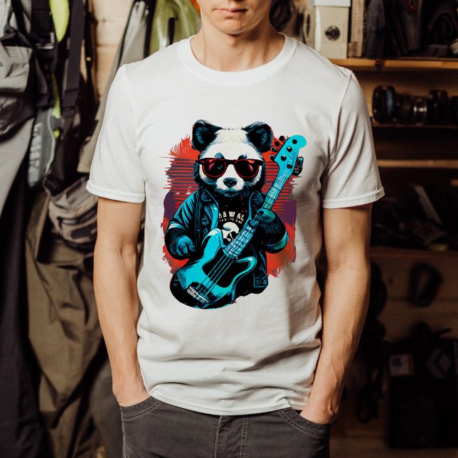 A panda playing guitar T-Shirt (Creator Uploaded)
