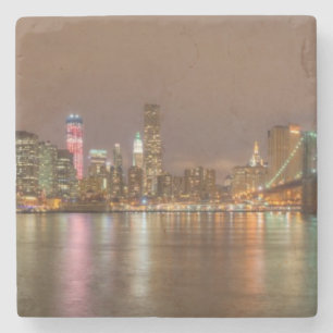 A panorama of the New York City skyline Stone Coaster