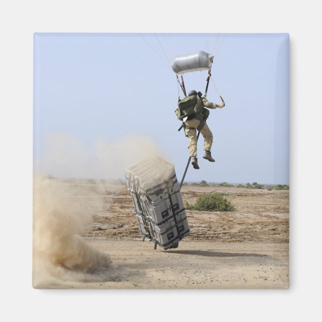 A pararescueman drops into the zone magnet (Front)