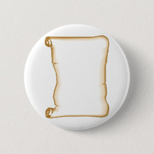 A Parchment Scroll 6 Cm Round Badge