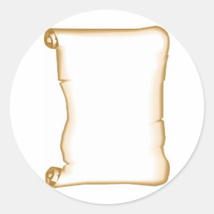 A Parchment Scroll Classic Round Sticker