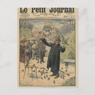 A Parisian type, the bird charmer of the Postcard