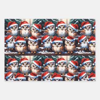 A Parliament of Owls  Wrapping Paper Sheet
