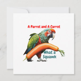 A Parrot And A Carrot Holiday Card