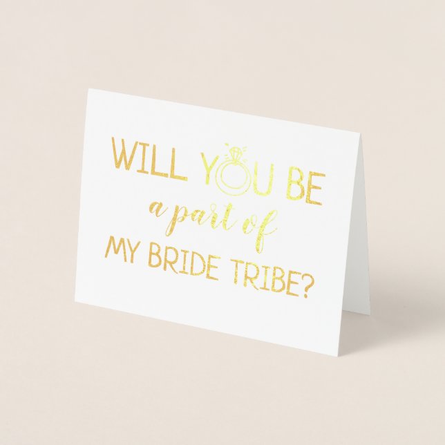A part of My Bride Tribe | Funny Bridesmaid Foil Card (Front)
