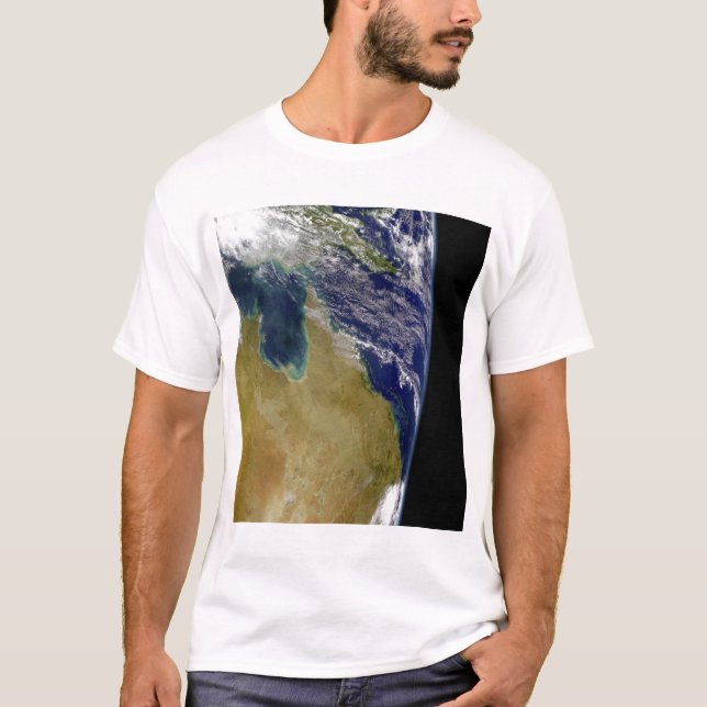 A partial view of Earth showing Australia T-Shirt (Front)