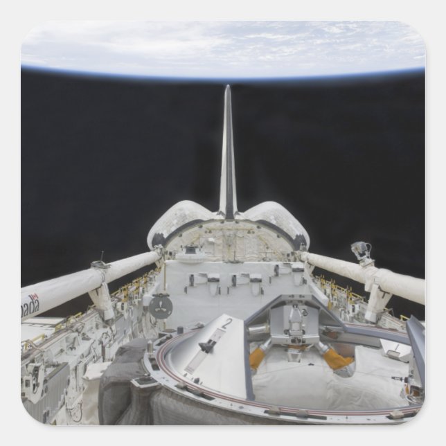 A partial view of Space Shuttle Square Sticker (Front)