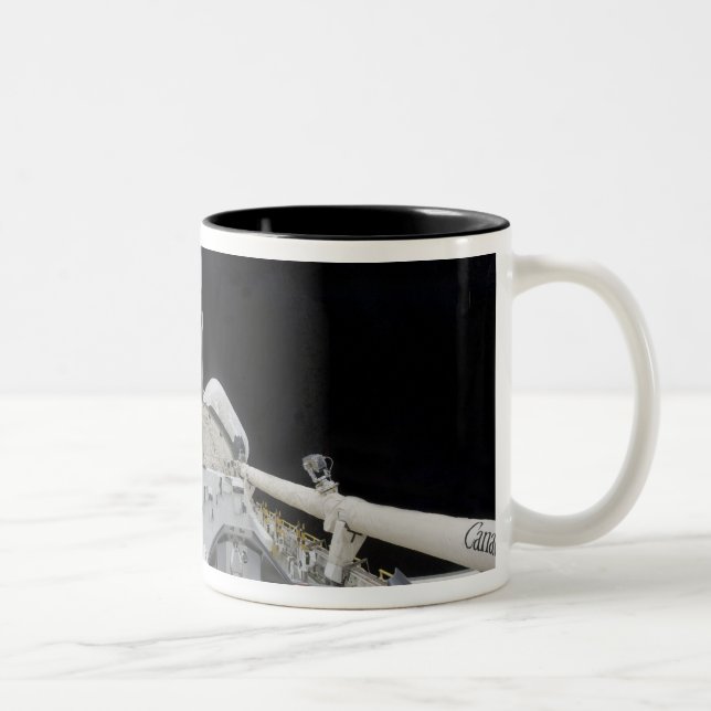 A partial view of Space Shuttle Two-Tone Coffee Mug (Right)