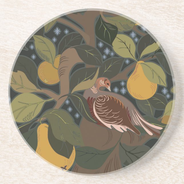 A Partridge In A Pear Tree Coaster (Front)