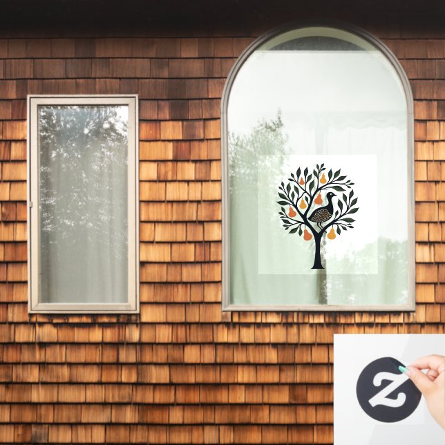 A Partridge In A Pear Tree Cut-Out Stencil Retro 5 (Home Window)