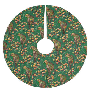 A Partridge In A Pear Tree Cut-Out Stencil-Style Brushed Polyester Tree Skirt