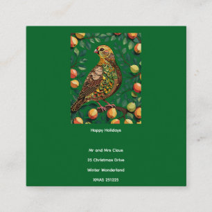 A Partridge In A Pear Tree Cut-Out Stencil-Style Enclosure Card