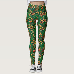 A Partridge In A Pear Tree Cut-Out Stencil-Style Leggings