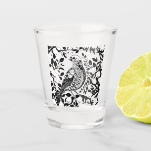 A Partridge In A Pear Tree Cut-Out Stencil-Style Shot Glass