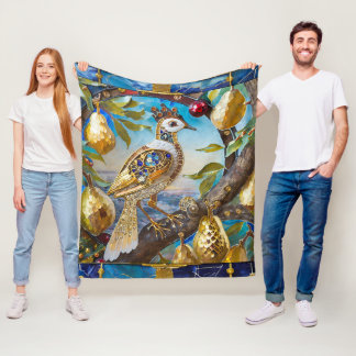 A Partridge in a Pear Tree Fleece Blanket