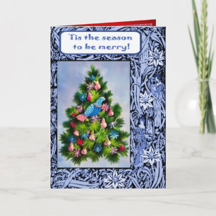 A partridge in a pear tree holiday card