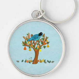 A Partridge in a Pear Tree Keychains