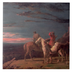 A Party of Explorers, 1851 (oil on canvas) Ceramic Tile