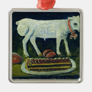 A paschal lamb, 1914 metal tree decoration