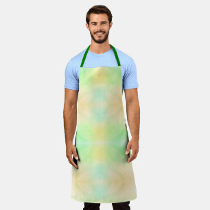 A pastel-coloured apron with a blend of soft green