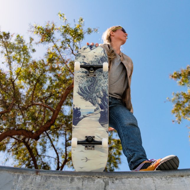 A Path and Trees on the Beach Japanese style Skateboard (Outdoor 1)
