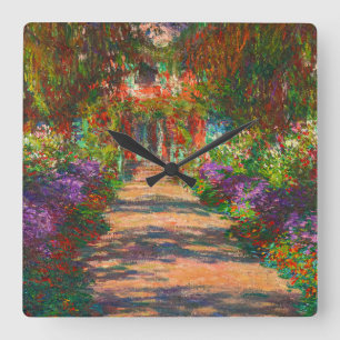 A Pathway in Monets Garden, Giverny, 1902 Square Wall Clock