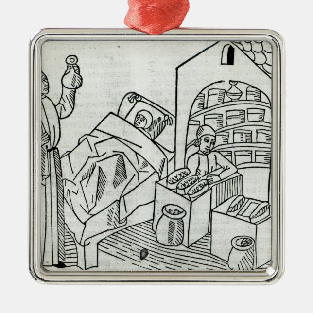 A patient with a Doctor and a Pharmacist Metal Ornament (Front)